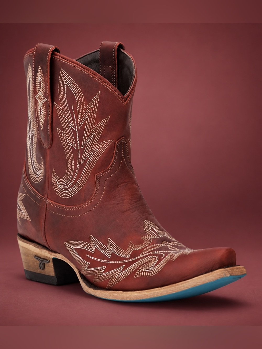 Lane Lexington Smoldering Ruby Red Western Booties Size 7 BNWT Box